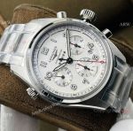 CF Factory Longines Spirit Chronograph Stainless Steel White Dial Watch 40MM